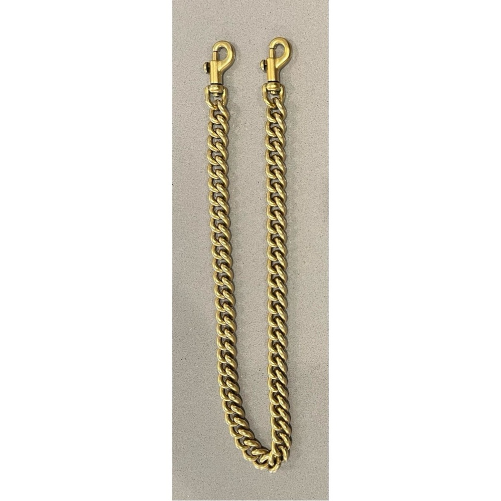COACH Gold/ Brass Short Chunky Curb Chain Strap - Cassie